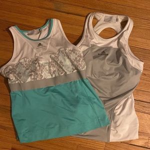 Two Sz Large Adidas Stella McCartney Athletic Tank Tops